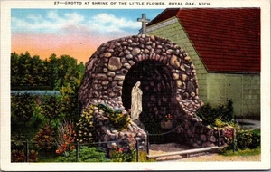 Postal GRUTTO Santuario de la Pequeña Flor ROBLE REAL, Michigan MI - Imagen 1 de 2