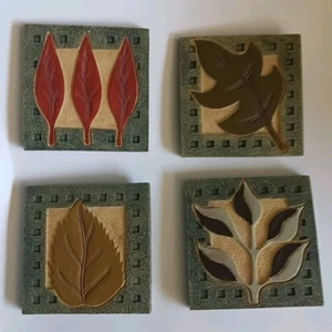 Stone Coasters With 4 Different Leaf Designs - Picture 1 of 6