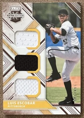 2018 Panini Elite Extra Edition Jersey Luis Escobar Rookie /399 Pirates #TM-LE - Image 1 of 2