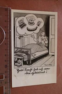 tolle alte Künstlerkarte - Soldat auf Stube träumt von Köstlichkeiten 1941 - Picture 1 of 2