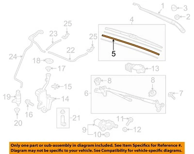 HONDA OEM Pilot limpiaparabrisas lavadora-parabrisas-limpiaparabrisas repuesto derecho 76622TG7A01 Foto 1 de 2