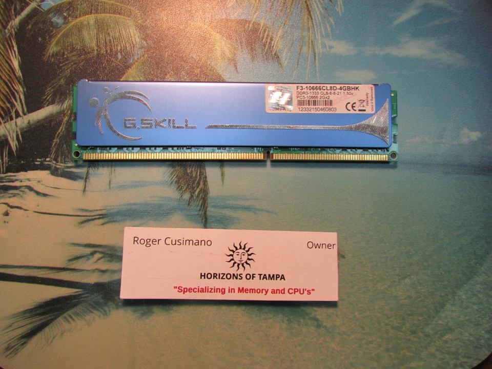 G.SKILL 2GB DDR3 1333MHZ F3-10666CL8D-4GBHK  RAM 240pin - Image 1 of 1