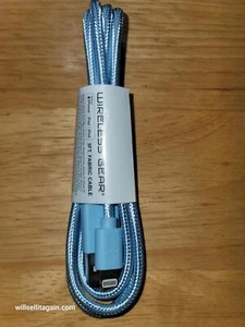 Wireless Gear 3 Fuß USB iPhone Geflochtenes Stoff Ladekabel (blau) - Bild 1 von 1