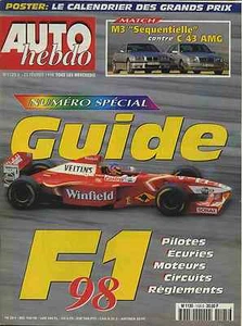 AUTO HEBDO Nr. 1125 25.02.1998 FÜHRUNG F1 1998 DAYTONA 500 BMW M3 MERCEDES C43 AMG - Bild 1 von 1