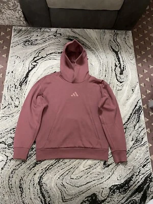 Adidas All SZN Fleece Hoodie Dark Pink BNWT Size Medium Men’s IY4136 - Image 1 of 4
