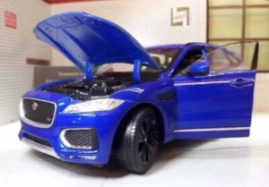 Jaguar F Pace Blue 2016 4x4 V6 Welly Detailed Interior 1:24 Scale Diecast Model - Picture 1 of 8