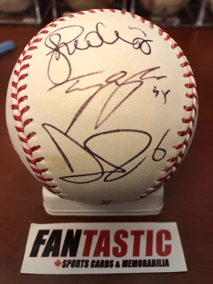 David Fletcher Tyler Skaggs & 4 others Signed Rawlings MLB Baseball 2019 Angels - Image 1 of 4
