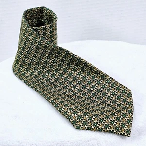Vintage PURA SETA 100% Pure Silk Mens Tie Necktie Made In Italy Green Rare - Picture 1 of 5
