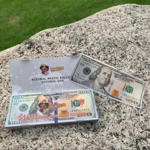 $100 Bill Rolling Papers, 1 Booklets Dollar Design HONEYPUFF + FREE GIFT 🎁 - Picture 1 of 6