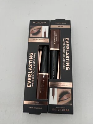 2-Profusion Cosmetics Everlasting Waterproof Liquid Eyeliner BROWN NEW - Image 1 of 3