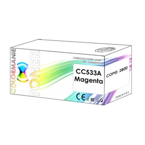 TONER COMPATIBILE CC533A PER HP LASERJET CP2025 DN N X CM2320 FXI N NF MAGENTA - Foto 1 di 1