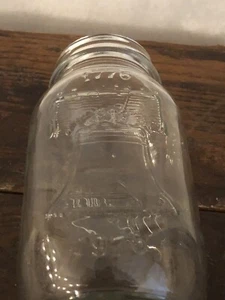 Entwurf Vintage Einmachglas Bicentennial Liberty Bell 1776-1976 Quart Glas - Bild 1 von 4