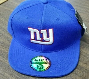 New York Giants KIPA NFL Men's Fitted Cap Hat Blue Acrylic - Size: 7 1/4 (7.25) - Picture 1 of 8