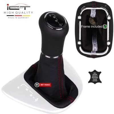 Automatik Schaltknauf Leder für Mercedes W639 Vito Viano Schaltsack Naht rot 109 - Bild 1 von 4