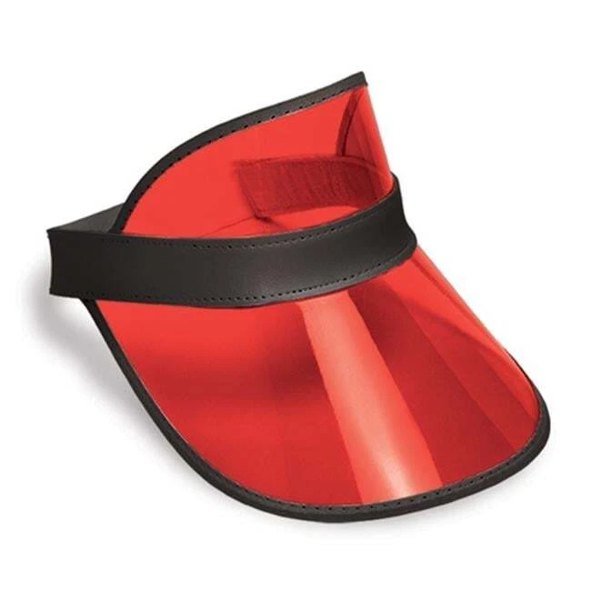 Beistle Dealers Visor Hat Clear Red 60313-R