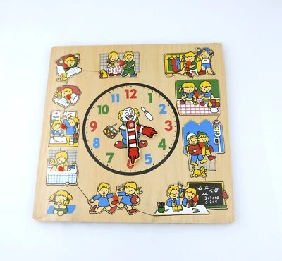 The Learning Journey Lift & Learn Tell Time Reloj Rompecabezas de Madera Nuevo  Foto 1 de 2