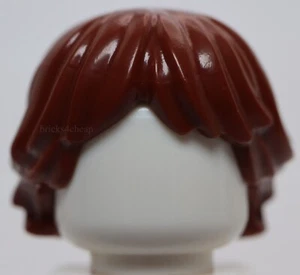 Lego Star Wars Reddish Brown Minifig Hair Tousled and Layered Luke Skywalker - Picture 1 of 2