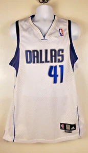 Adidas Dallas Mavericks Dirk Nowitzki #41 Stitched Jersey Size 52 (V-1) - Picture 1 of 4