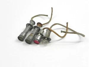 VINTAGE USED 1951-1952-1953 KAISER DASH CLUSTER LIGHTS LOT 1 CLEAR 1 RED 2 GREEN - Picture 1 of 9