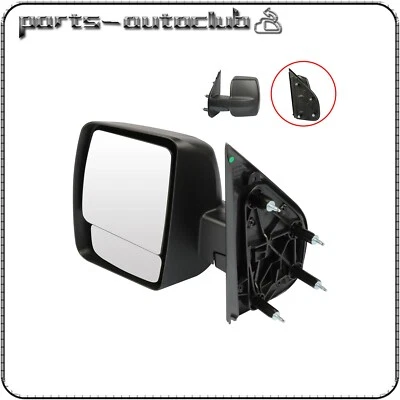 Espejo retrovisor lateral izquierdo negro plegable manual para Nissan NV 1500/2500/3500 2012-13 Foto 1 de 4