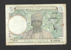 5 FRANCS  FINE  BANKNOTE FROM FRENCH WEST AFRICA 1942  PICK-25