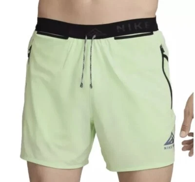 Pantalones Cortos de Correr Nike Para Hombre Talla S Trail Second Sunrise 5” Verde Negro DV9311-376 Foto 1 de 4