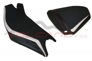 KTM RC8 1190 2008-2016 Volcano design Saddle cover Anti scivolo Black White Set  - Picture 1 of 5