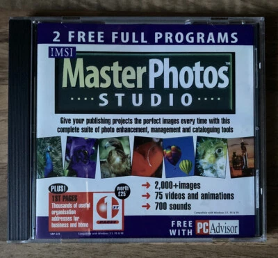 Master Photos Studio PC CD ROM Image Publishing Suite Windows 3.1 95 98 - Image 1 of 3
