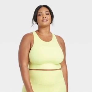 Women's Light Support Brushed Sculpt High-Neck Sports Bra - All in Motion 2X - Picture 1 of 1