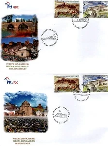 Türkei Europa Cept 2017 FDC Set Architektur (ausgegebene Menge nur 3000) - Bild 1 von 1