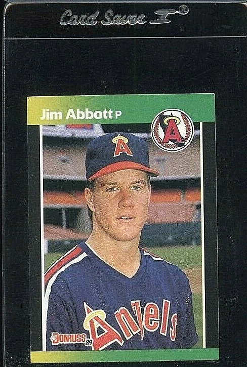 1989 DONRUSS BASEBALLS BEST #171 JIM ABBOTT ROOKIE RC CALIFORNIA ANGELS - Image 1 of 1