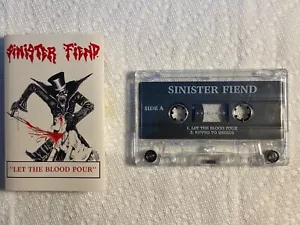 Sinister Fiend - Let The Blood Pour US private cassette THRASH 1989 TESTED - Picture 1 of 2