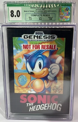 Sonic the Hedgehog (Sega Genesis, 1991) Complete CIB - Graded CGC 8.0 !! - Image 1 of 2