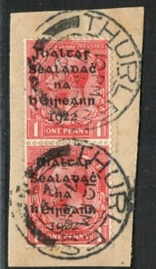 IRELAND EIRE 1922 Free State Overprints THURLES Tipperary CDS Postmark YELLOW392 - Picture 1 of 3