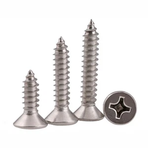 M2-M6 Countersunk Head Wood Screws Self-Tapping Phillips Screw A4Stainless Steel - Picture 1 of 8