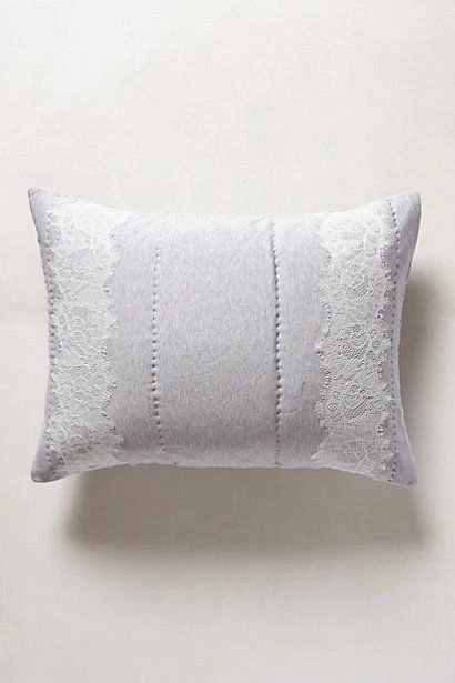 Nuevo sin etiquetas Anthropologie 2 pares de camisetas con cordones fundas estándar 20x26 gris tejido para pestañas Foto 1 de 1