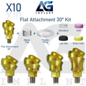 Kit de 10 accesorios planos en ángulo 30° sistema protésico hexagonal interior 2,42 mm - Imagen 1 de 8