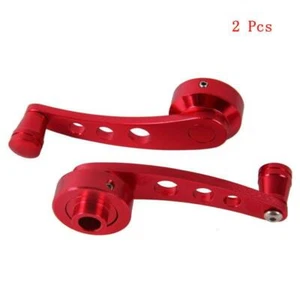 2Pcs Red Universal Aluminum Car Window Door Winder Cranks Handles For Ford Mazda - Picture 1 of 8