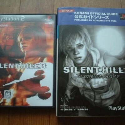 USED PS2 Silent Hill 3 + Guide & Chronicle Official Art Book 2 Set Japanese - Image 1 of 2