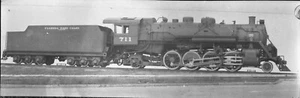 25BB049 OLD NEGATIVE FLORIDA EAST COAST RAILROAD 2-8-2 LOCOMOTIVE #711 - Picture 1 of 1