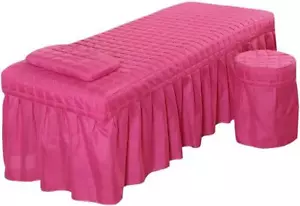 Tenlacum Einfarbiger Massagetisch-Rock, Kissenbezug, Hockerbezug, - Bild 1 von 5