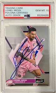 2022-23 Topps Finest Lionel Messi Signed Inter Miami Card PSA/DNA Auto Grade 10 - Picture 1 of 5