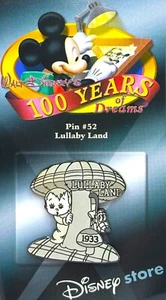 DISNEY Trading Pin - 100 Years of Dreams - LULLABY LAND - Pin #52 on Sales Card - Picture 1 of 5