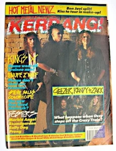 KERRANG 283 March 31 1990 King’s X Udo Z-G-R Band Joan Jett Stevie Salas Enuff Z - Picture 1 of 3