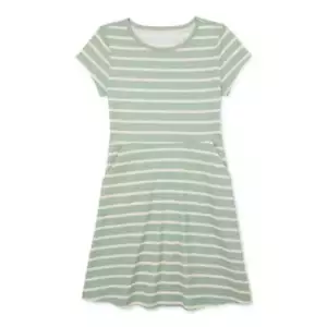 NWT Wonder Nation Stripe Dress Girls Play pockets Green U Pick - Picture 1 of 3