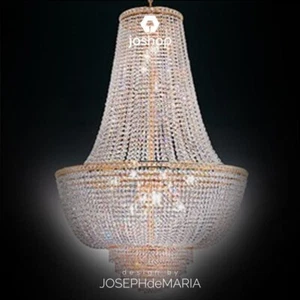 lampadario vienna 9 luci impero classico nuovo tutto pendagli cristalli ottone - Foto 1 di 3