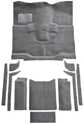 ACC Black Molded Carpet Flooring Fits - 1976-1986 Jeep CJ7 - Complete Kit - Image 1 of 2