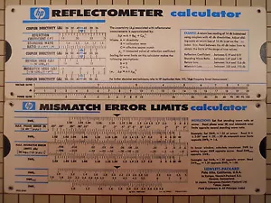 HP/Agilent 5952-0948 Reflectometer + Mismatch Error Limits Slide Rule Calculator - Picture 1 of 3