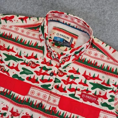 NEW Magellan Long Sleeve Vented Shirt Women's XL Christmas Fishing Holiday - Image 1 of 4