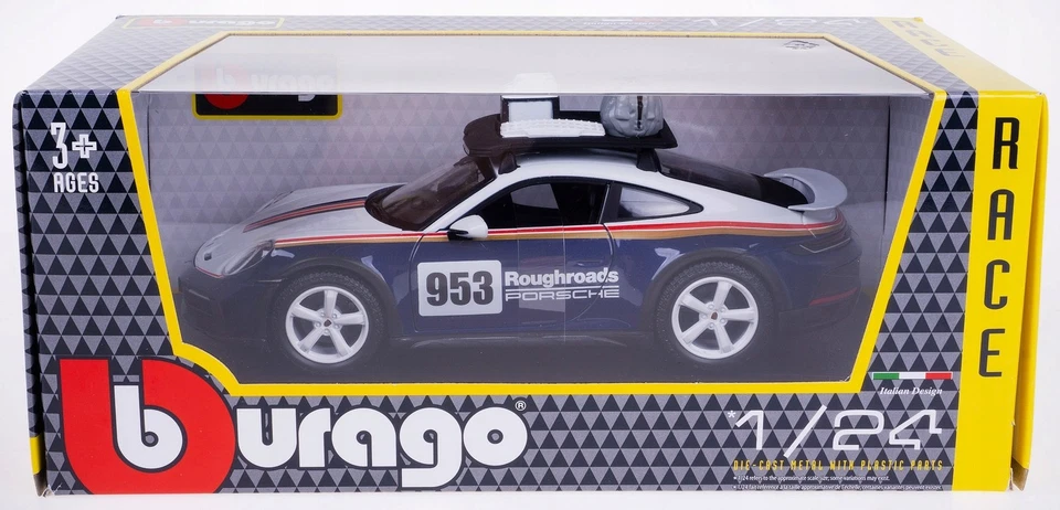 BBURAGO MODEL PORSCHE 911 DAKAR 953 RAWROADS 1:24 - Immagine 1 di 1